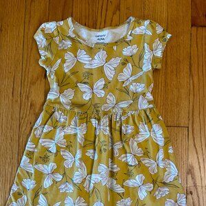 Carter's yellow butterfly short-sleeve dress 4